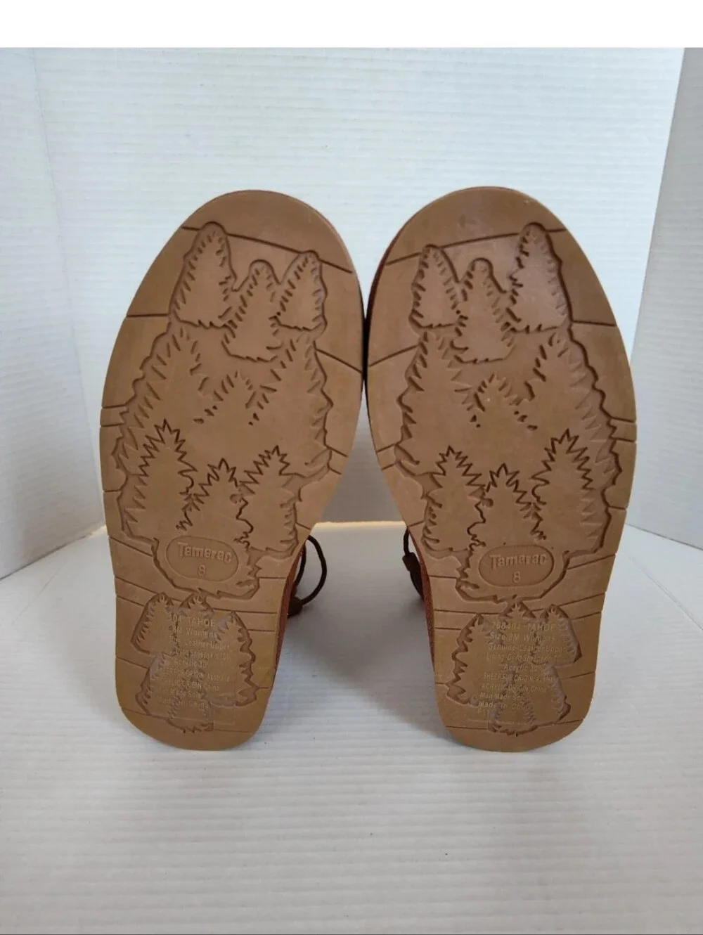Tamarac Suede and Sheepskin Boots Women's Size 8 Chestnut Brown Tahoe